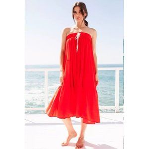 9 Seed Martinique Strapless Dress Dahlia Red